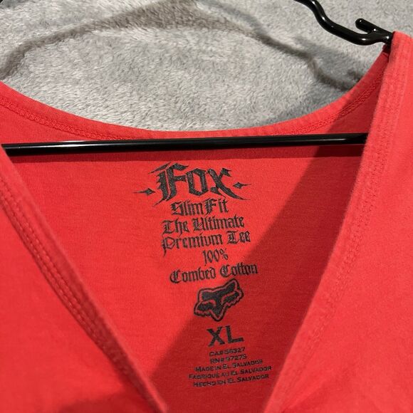Fox Racing Tank Top Mens XL Red Slim Fit 1975 Racing Halloween Logo - Picture 4 of 8